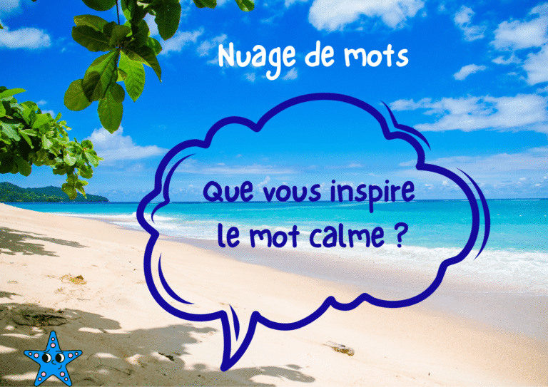 Lire la suite à propos de l’article Amusez-vous..  Pouvez-vous remplir ce nuage de mots avec ce que vous  inspire le mot « calme » ? A vos ✏️